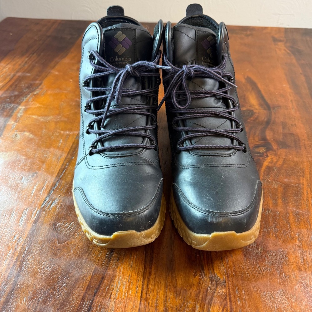 Columbia Fairbanks Omni-Heat Waterproof Hiking Boots Black Gum BM0125-010 Mens 9